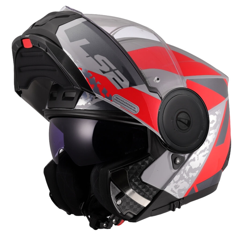 Casque moto modulable LS2 FF902 Scope II Oxyd gris-rouge