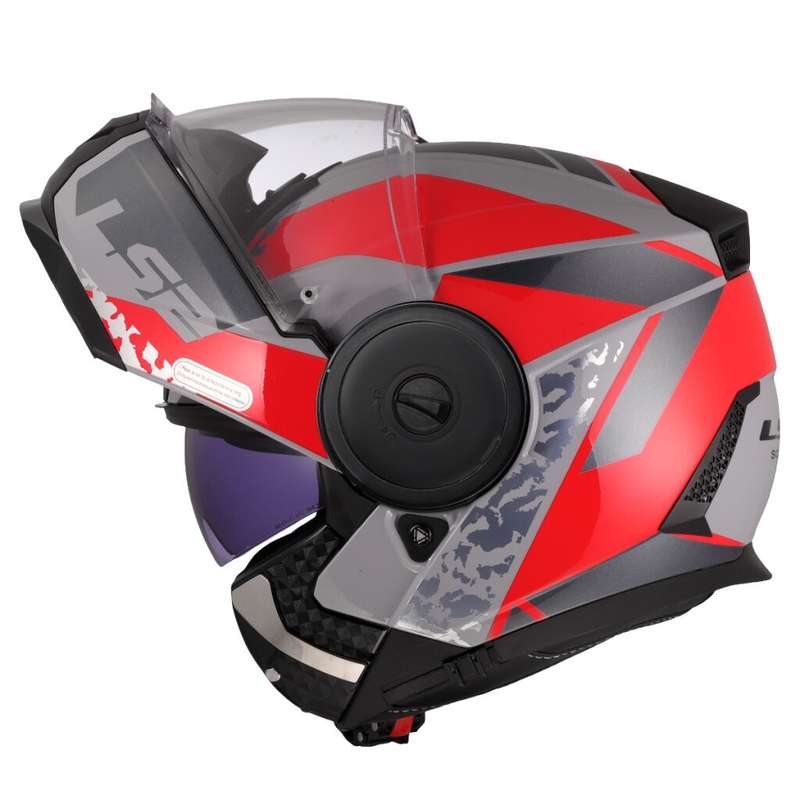 Casque moto modulable LS2 FF902 Scope II Oxyd gris-rouge