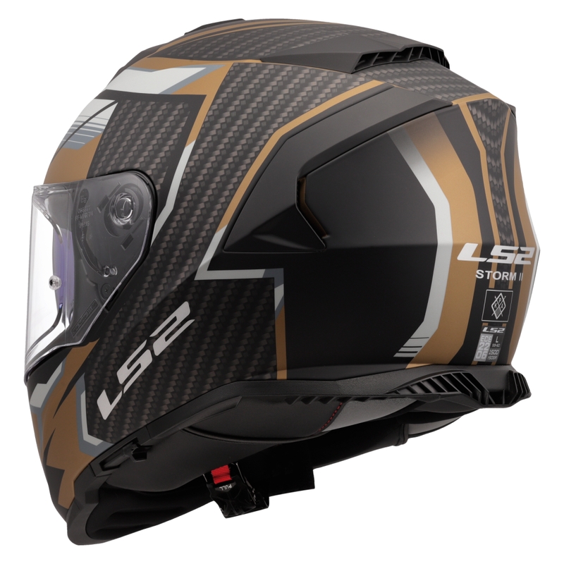 Casque moto intégral LS2 FF800 Storm II Tracker noir-or