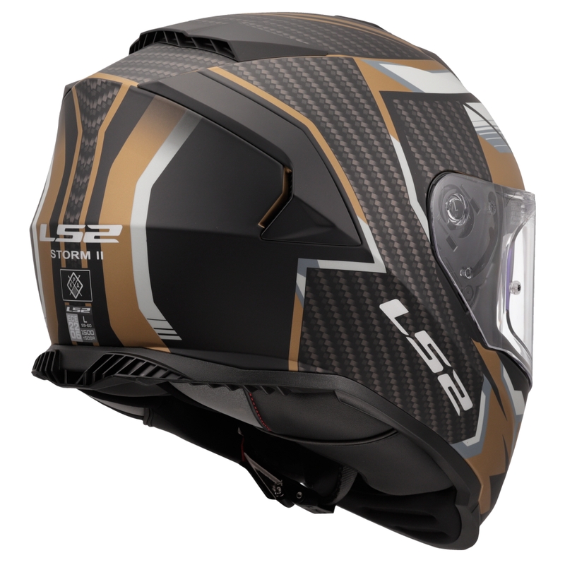 Casque moto intégral LS2 FF800 Storm II Tracker noir-or