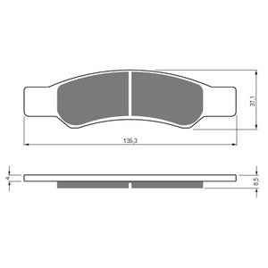 Brzdové destičky GOLDFREN S33 STREET REAR