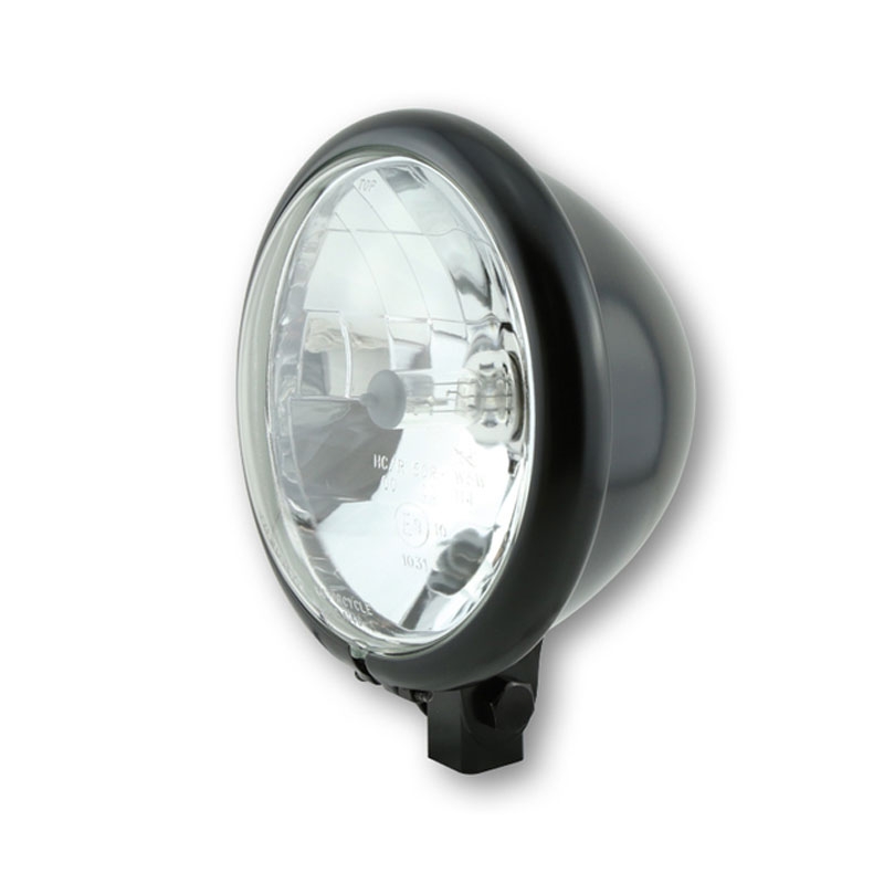 Phare Highsider Smart Bates Style 5 3/4 pouces avec verre transparent noir