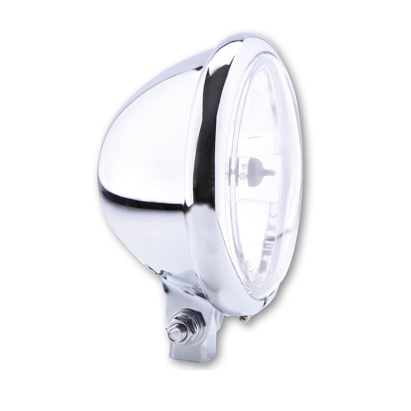 Phare avant chromé Highsider Smart Bates Style 5 3/4 pouces en verre transparent