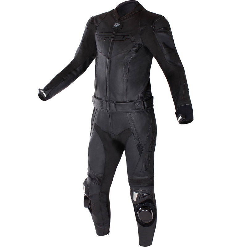 Combinaison de moto en cuir noir RSA Imola 2.1