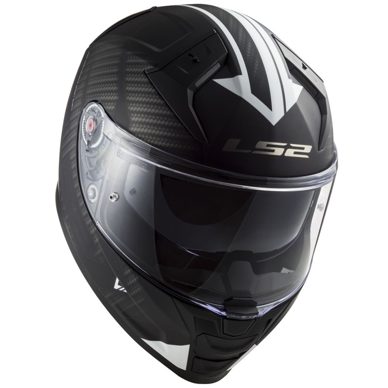 Casque moto intégral LS2 FF811 Vector II Splitter blanc-noir