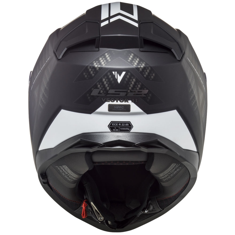 Casque moto intégral LS2 FF811 Vector II Splitter blanc-noir