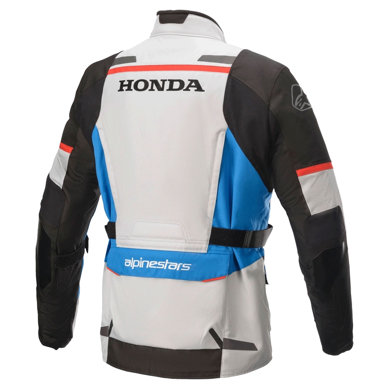 Blouson moto Alpinestar Andes Drystar Honda Gris-Noir-Bleu-Rouge