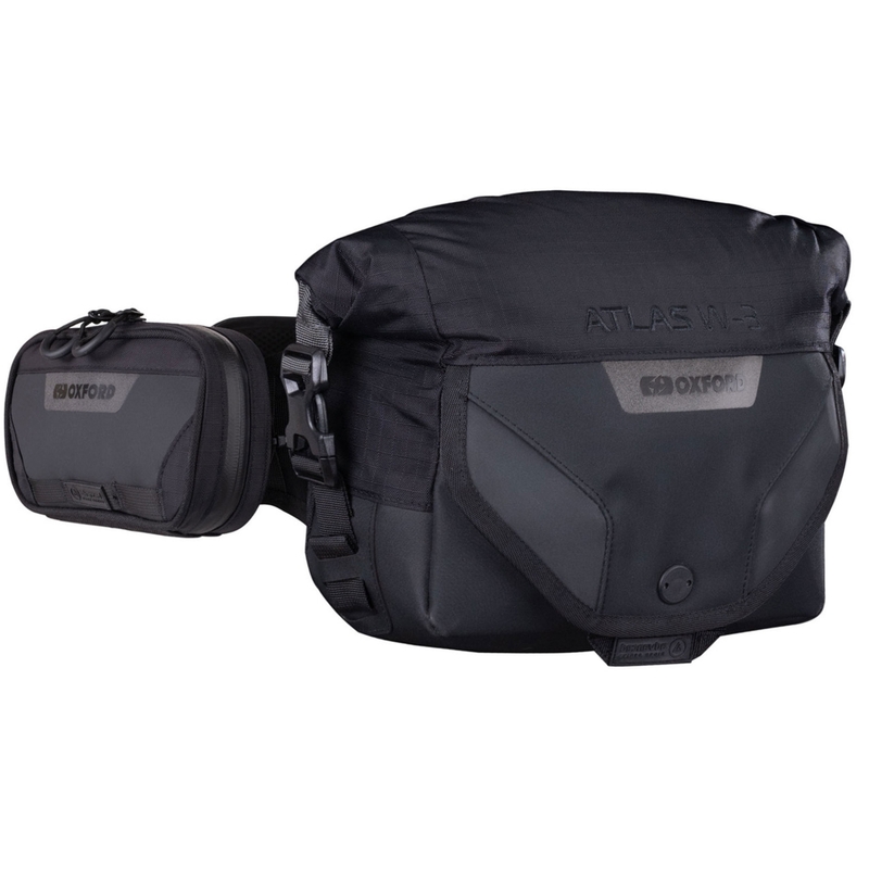 Sac banane Oxford Atlas W-3 avec poche supplémentaire, noir, 3,8 l