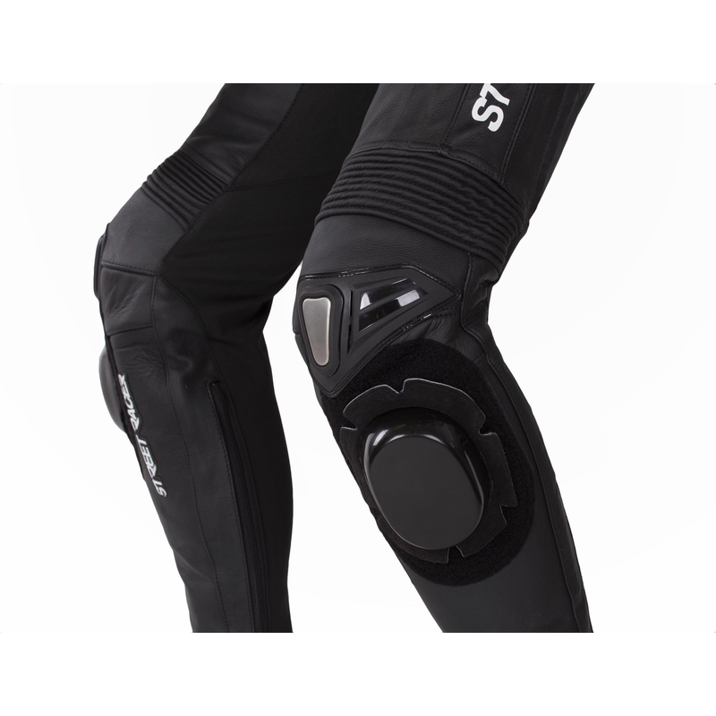 Combinaison moto en cuir Street Racer Fast Track 2.1 noir-blanc