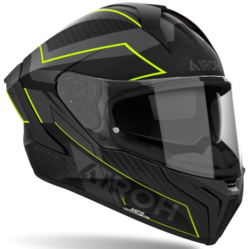 Casque moto intégral Airoh MATRYX Sentinel jaune mat