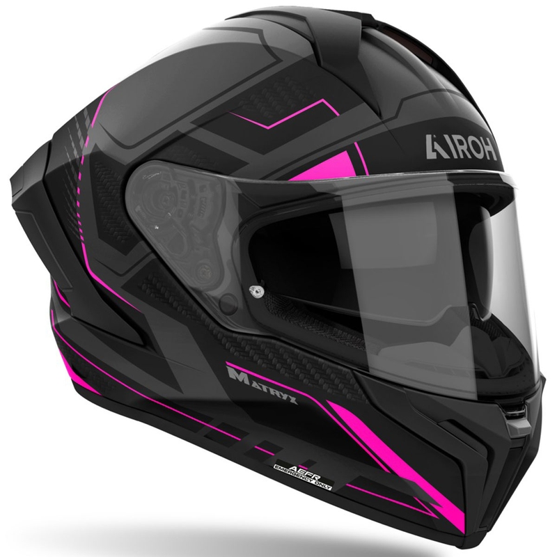 Casque moto intégral Airoh MATRYX Rocket rose mat