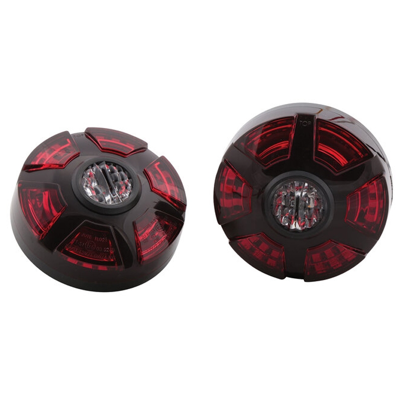 Feu arrière LED 3 en 1 Highsider Smart ATV, rouge-noir