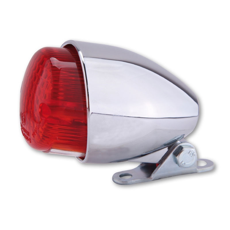 Feu arrière chromé pour moto Highsider Smart Texas