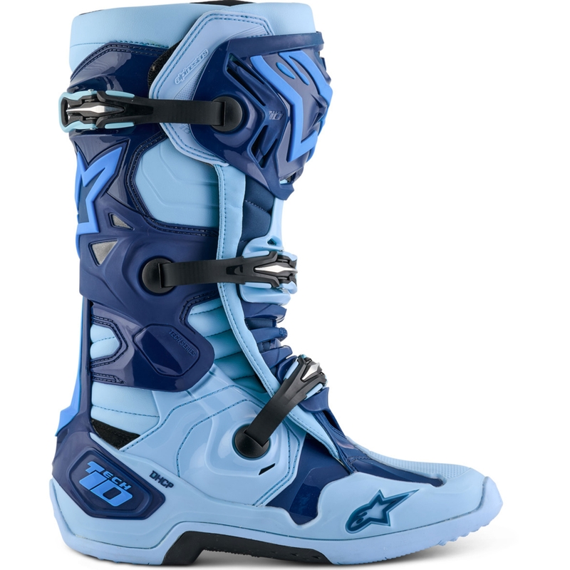 Bottes de moto Alpinestars Tech 10 Édition limitée Steelers Bleu-Bleu clair