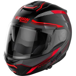 Casque moto modulable Nolan N100-6 Surveyor N-COM 21 noir-rouge