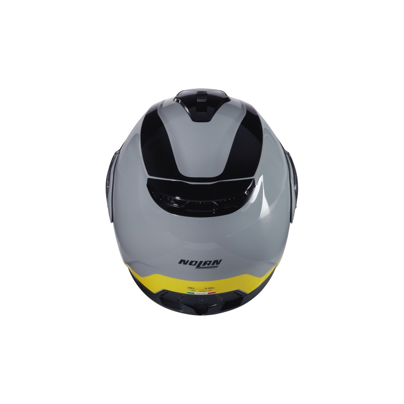 Casque moto modulable Nolan N100-6 Incognito N-COM 346 gris-noir-jaune