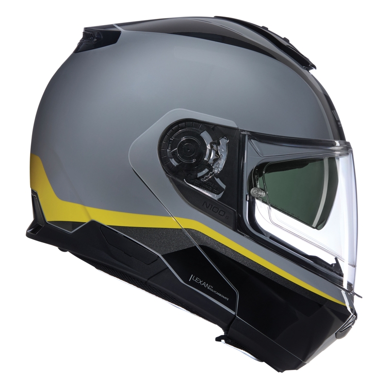 Casque moto modulable Nolan N100-6 Incognito N-COM 346 gris-noir-jaune