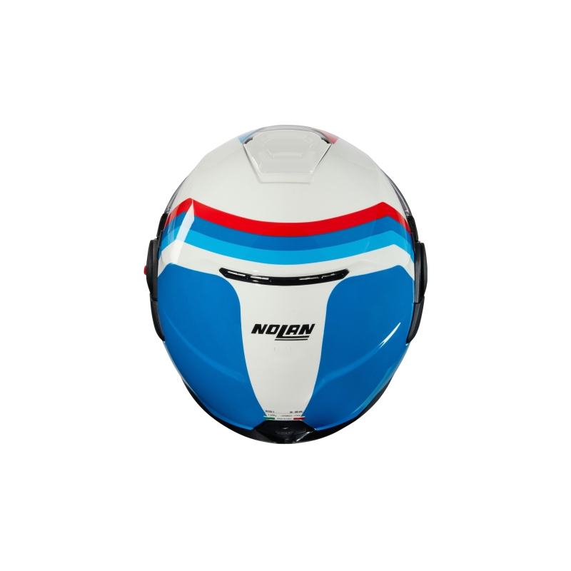 Casque moto modulable Nolan N120-1 Lineo N-COM 347 blanc-bleu-rouge