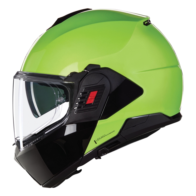 Casque moto modulable Nolan N120-1 Mivedi N-COM 329 vert-noir