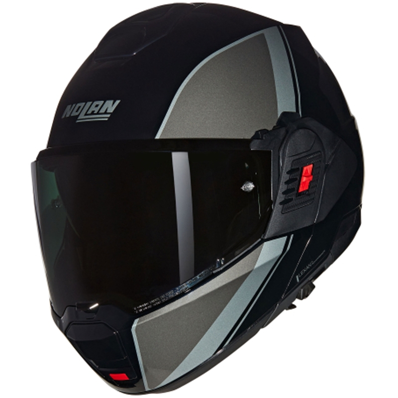 Casque moto modulable Nolan N120-1 Verniciatura Speciale N-COM 341 noir-gris