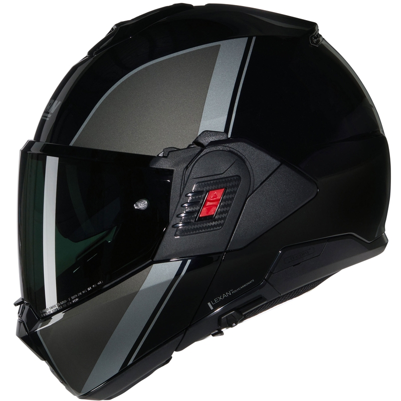 Casque moto modulable Nolan N120-1 Verniciatura Speciale N-COM 341 noir-gris
