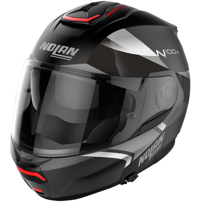 Casque de moto à visière Nolan N100-6 Paloma N-COM 25 noir