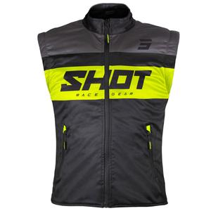 Gilet moto Shot Bodywarmer Lite noir-jaune fluo
