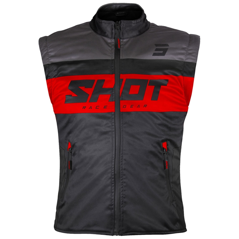 Gilet moto Shot Bodywarmer Lite noir-rouge