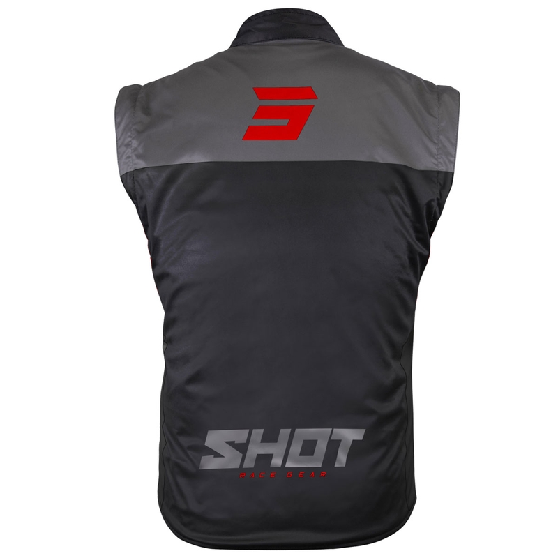 Gilet moto Shot Bodywarmer Lite noir-rouge