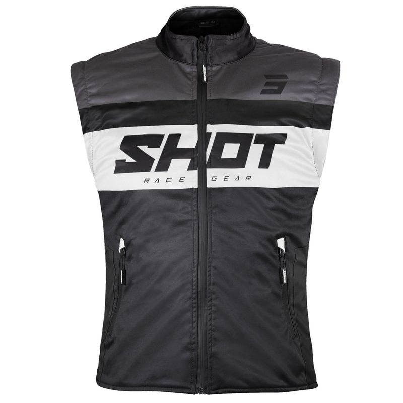 Gilet moto Shot Bodywarmer Lite noir-blanc