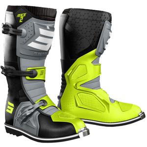 Bottes moto Shot Race 2 noir-gris-jaune fluo