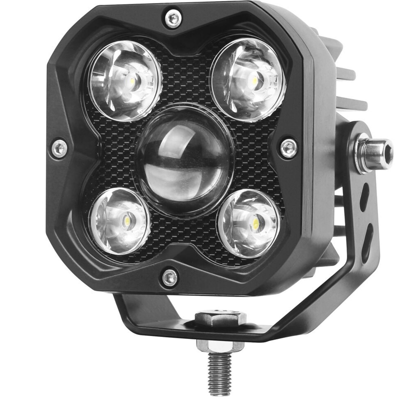 Feu de conduite LED SHARK LED avec laser LED 3,2" 40 W noir