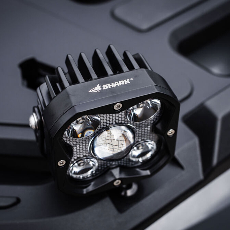 Feu de conduite LED SHARK LED avec laser LED 3,2" 40 W noir