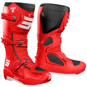 Bottes de moto Shot Race 4 rouge-noir