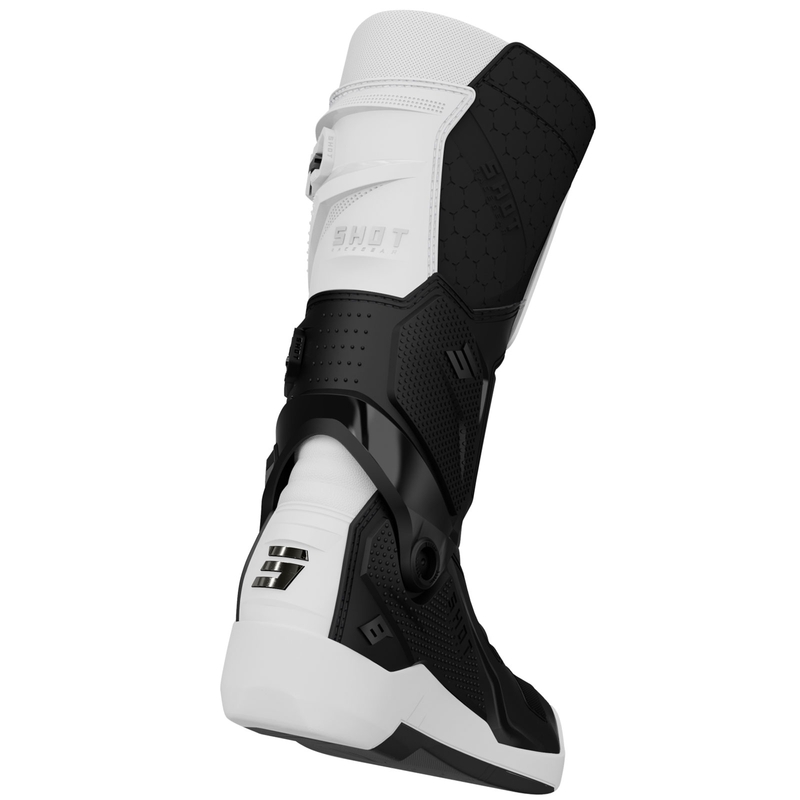 Bottes de motocross Shot Race 8 blanches et noires