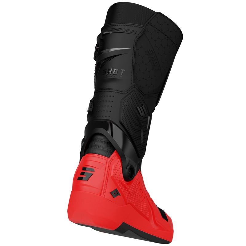 Bottes de motocross Shot Race 8 noires et rouges
