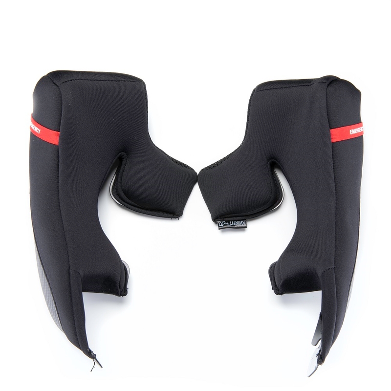 Coussinets de joues de remplacement pour casques Scorpion Belfast Luxe/Carbon