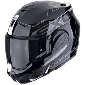 Casque moto pliant Scorpion EXO-TECH EVO TRAVELLER noir et blanc