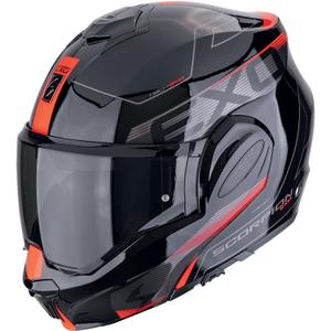 Casque moto pliable Scorpion EXO-TECH EVO TRAVELLER noir-rouge