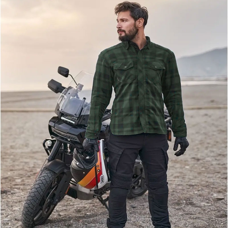 Chemise moto Shima Renegade 2 verte