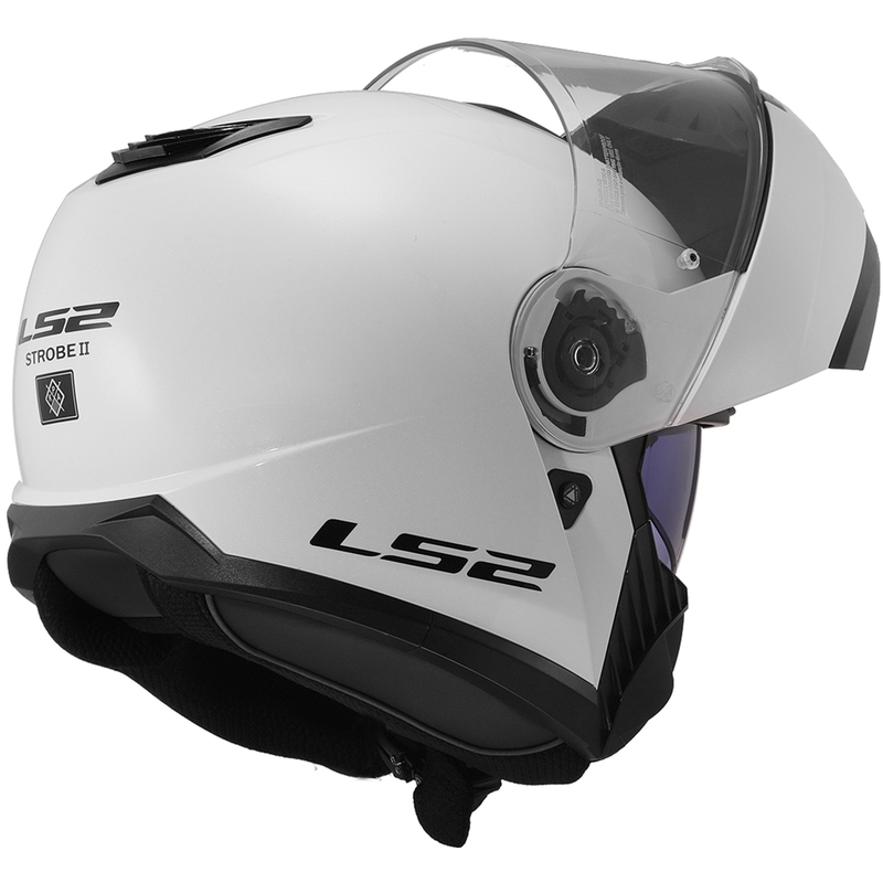 Casque à visière LS2 FF908 Strobe II blanc brillant