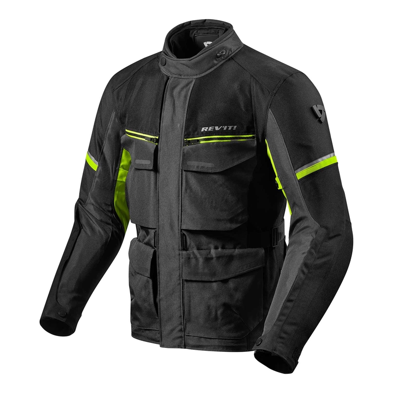 Veste de moto Revit Outback 3 noir-jaune fluo soldes