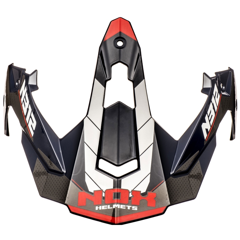 Visière pour casque moto NOX N312 Vapor blanc-bleu-rouge