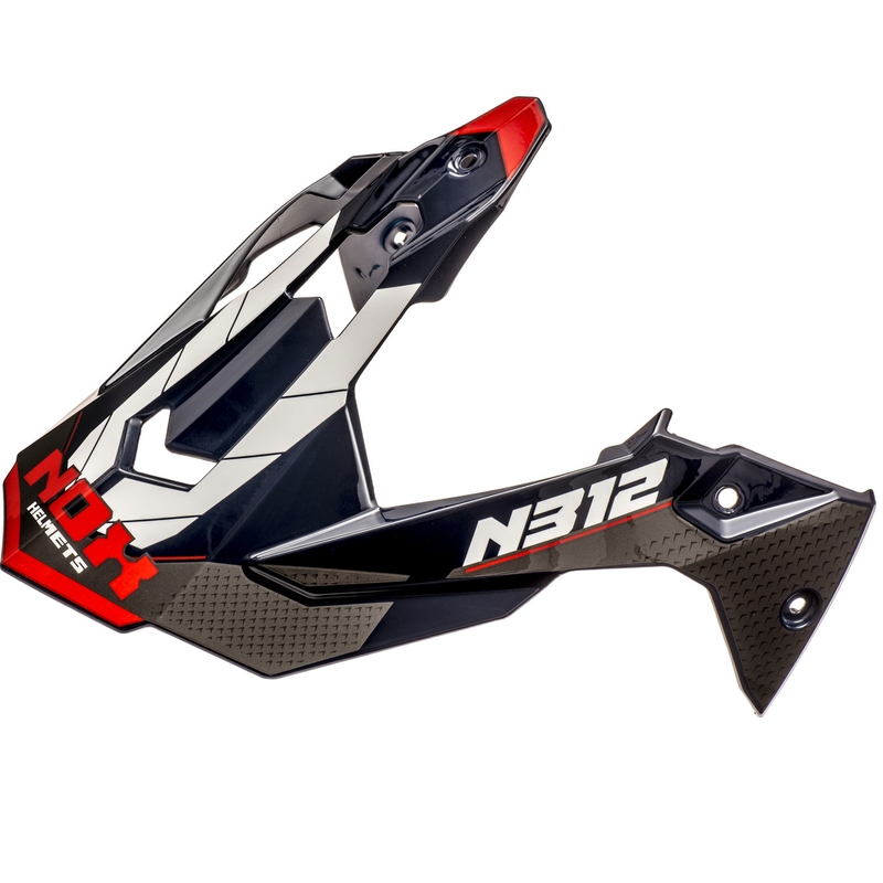 Visière pour casque moto NOX N312 Vapor blanc-bleu-rouge