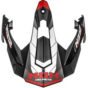 Visière pour casque moto NOX N312 Vapor blanc-noir-rouge