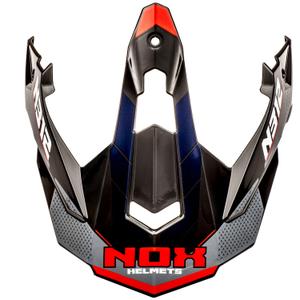 Visière pour casque moto NOX N312 Vapor noir-bleu-rouge
