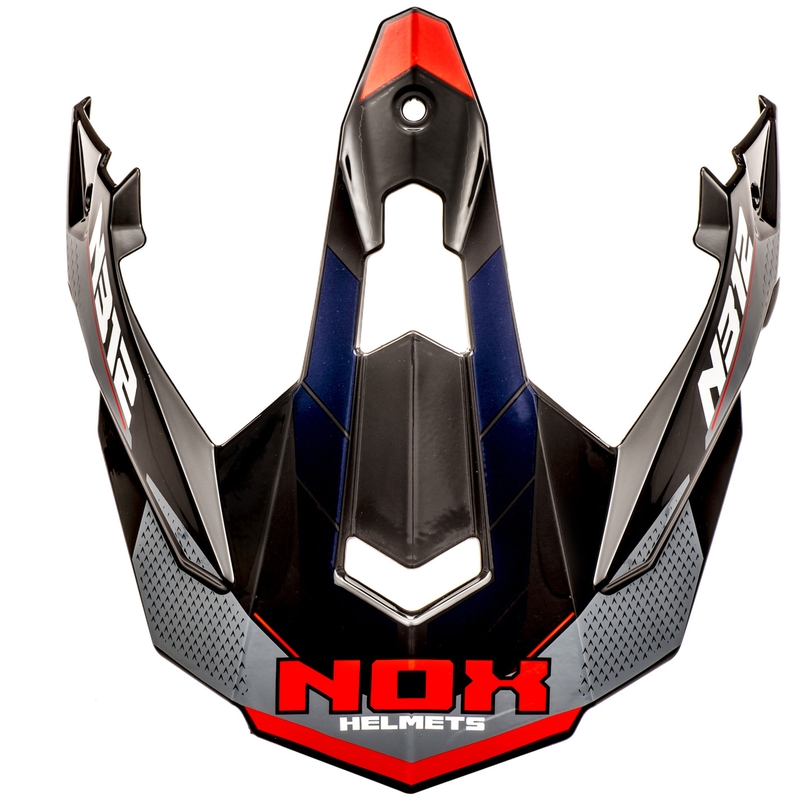 Visière pour casque moto NOX N312 Vapor noir-bleu-rouge