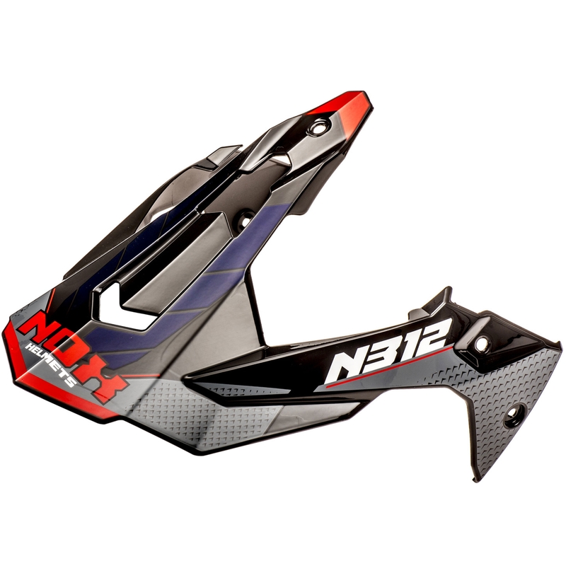 Visière pour casque moto NOX N312 Vapor noir-bleu-rouge