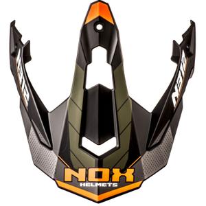 Visière pour casque moto NOX N312 Vapor kaki-orange mat