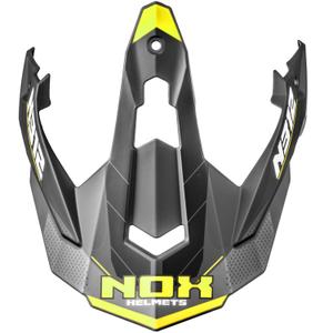 Visière pour casque moto NOX N312 Vapor noir-jaune mat